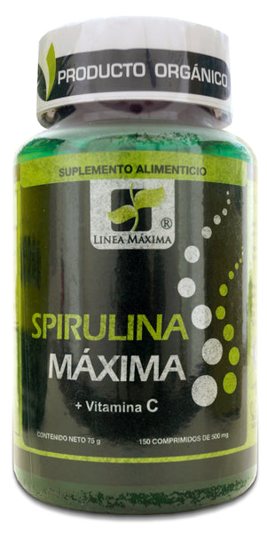Espirulina orgánica  con vitamina C 150 tabletas